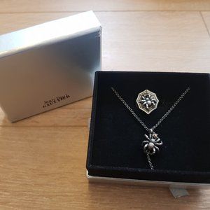 Vintage Jean Paul Gaultier Spider ring (size 4) and necklace set